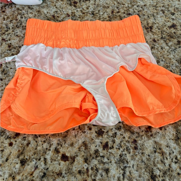 Free People The Way Home Shorts Sz Medium Neon orange - Picture 13 of 14